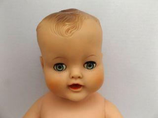 Vintage Heavy Squishy Rubber 19 Inch Baby Doll Unmarked