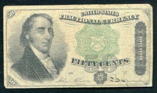 Fr.  1379 50 Fifty Cents Third Issue Fractional “dexter” Vf