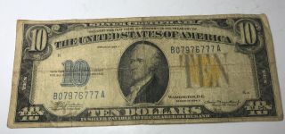United States of America $10 Silver Certificate Series 1934A North Africa 2