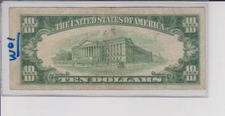 1950 series G/D (CHICAGO) $10 Dollar Federal Reserve Note Bill US Currency AU 2