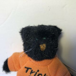 Boyds Bears Spooks 4” Black Cat Trick Or Treat Halloween With Tags Miniature 2