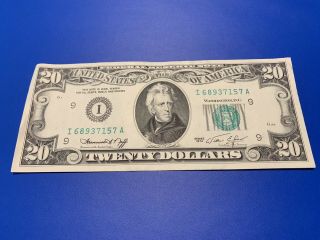 1974 $20 Bill Twenty Dollar Federal Reserve Note Minneapolis I68937157a Crisp