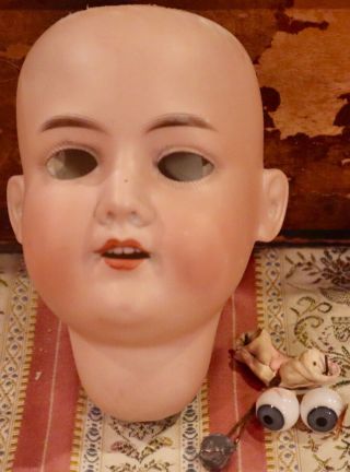 Antique 5 1/2 " German Bisque Am 390 Doll Head