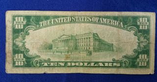 1929 $10 Brown Seal BOSTON Old US National Currency L@@K - 2