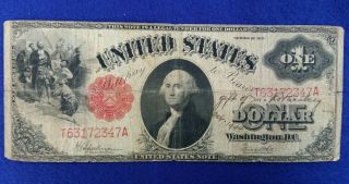 1917 $1 Legal Tender Large Size Note - Vg - Note L@@k -