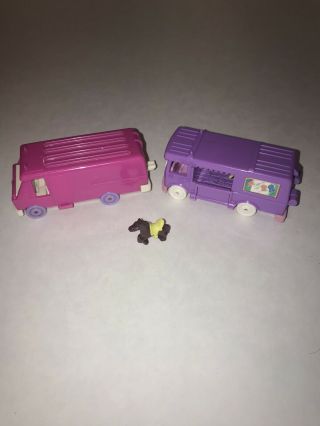 Vintage Polly Pocket - Home And Stable On The Go - Rv - Horse - 1994 Bluebird
