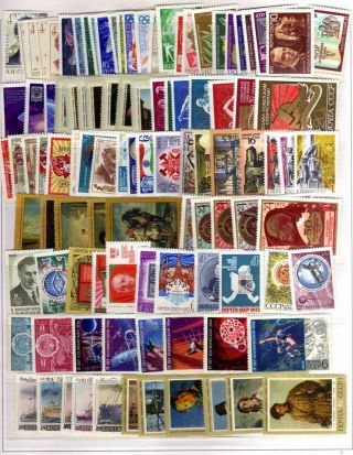 Russia Ussr Full Complete Year Set 1972 Mnh