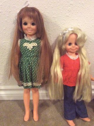 Ideal Crissy/chrissy Family Dolls Brownette Crissy Doll And Velvet Doll Look