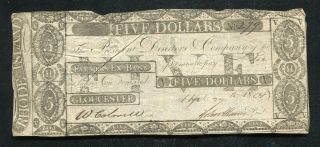 1804 $5 Farmers Exchange Bank Gloucester,  Ma Obsolete Currency Note