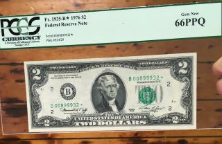 1976 $2 York Federal Reserve Star Note Frn • Pcgs 66 Ppq • Fr1935 - B