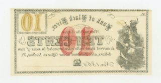 1862 10c J.  W.  & E.  G.  Pettigrew - Ludlow,  VERMONT Merchants Scrip CIVIL WAR Era CU 2