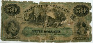 Nashville,  Tn State Of Tennessee $50 May 1,  1875 Cr.  10 Garland 1262 Not Cancelled