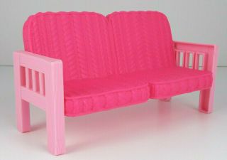 Barbie Sisters Cozy Cabin Replacement Couch/sofa Pink Doll Furniture Mattel