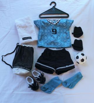 American Girl Doll Retired Soccer Outfit Complete Set