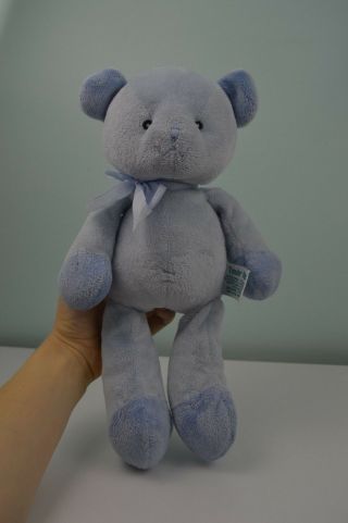 Russ Berrie Tender Rattles Teddy Bear Plush Stuffed Animal Toy Blue Bow 34824 2