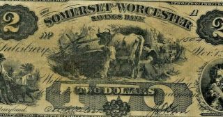 $2 " Somerset & Worcester " 1800 