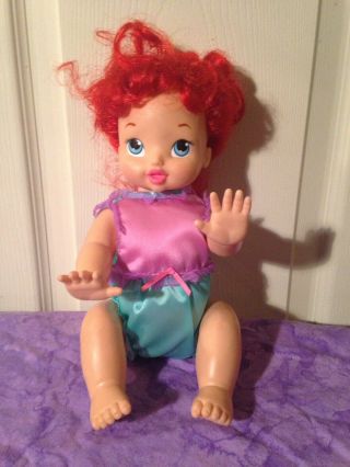 Disney Little Mermaid Ariel Crawling Baby Doll Plastic Sounds 2008 Playmates Toy