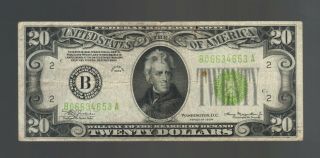 $20 1934 Twenty Dollars Federal Reserve Note Bill Currency
