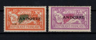 P122570/ French Andorra / Y&t 19 - 20 Mh 151 €