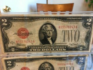 ✯ 1928 Two Dollar Note Red Seal ✯$2 Bill ✯US CURRENCY✯OLD MONEY✯ 2