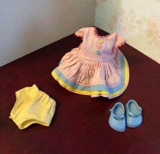 Early Pink Ginny Vogue Doll Outfit,  Appears To Be 1953 Kindergarten Series