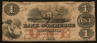 $1.  00 1862 State Of Georgia Bank Of Commerce Civil War Confederate Csa Note