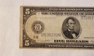 West Point Coins 1914 $5 Large Federal Reserve Note FR 850 3