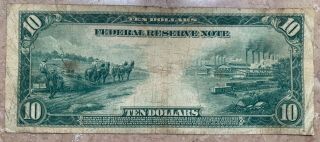 1914 $10 Federal Reserve Note FRN PHILADELPHIA 3 - C C32176900A 2