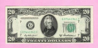 $20 1950b Cu Twenty Dollars Federal Reserve Note Bill Currency