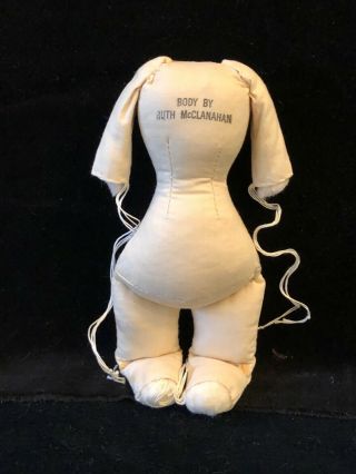 Cloth Doll Body By Ruth Mcclanahan For China Or Porcelain Head Doll Signed