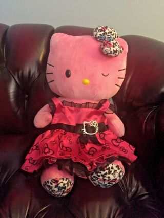 Build A Bear Pink Winking Hello Kitty With Shirt Stuffed Plush 18 "