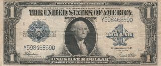 Series 1923 U.  S.  Large Size $1.  00 Silver Certificate Spellman White
