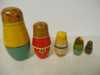 Goldilocks & the 4 Bears Nesting Dolls Set of 5 Authentic Models Figurines 5 12 