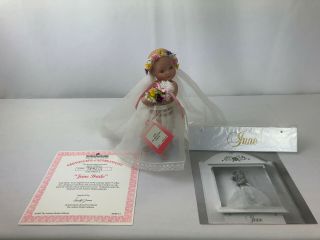 Ashton - Drake Galleries - The Calendar Babies - June - 6 " Doll - " June Bride "