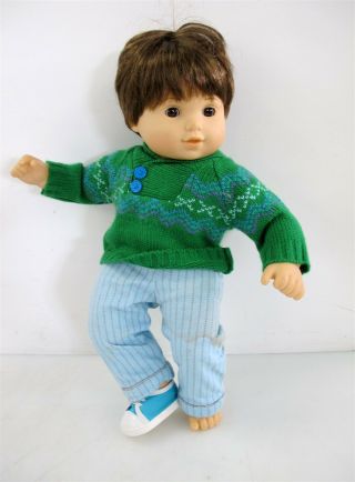 American Girl Bitty Baby Boy Twin Doll 16 " Missing Shoe