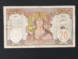 French Indochina 1928 - 31 $20 Piastres.
