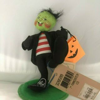 1999 Annalee Halloween Trick Or Treat Frankenstein Kid With Tags 7 Inch