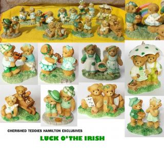 Cherished Teddies Irish Usa/hamilton Exclusive,  Individually,