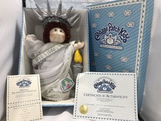Vintage Porcelain Statue Of Liberty Cabbage Patch Doll 16 " Limited Ed 1986