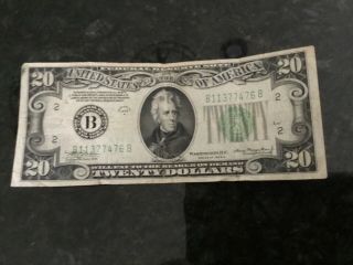 1934 A $20 Dollar Bill Note In