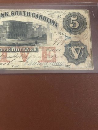 South Carolina - Bank of the State - $5.  00 3