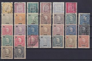 Funchal Madeira 1892 - 1898,  29 Stamps Incl.  Two Compl.  Sets,  Mi 13 - 26,  27 - 34