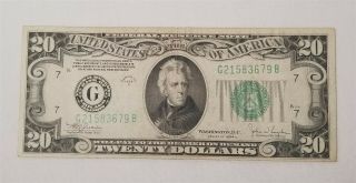 West Point Coins 1934C $20 Federal Reserve Note ' G ' Chicago 2