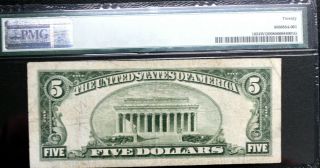 1934D $5 SILVER CERTIFICATE PMG 20 VERY FINE PRICED FOR QUICK WIDE 2