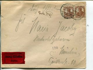 Germany 2x35pf On Express Cover From Leipzig To München 1.  3.  1920