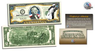 United States Navy $2 Bill - Colorized 2 Dollar Legal Tender Usa Currency Gift