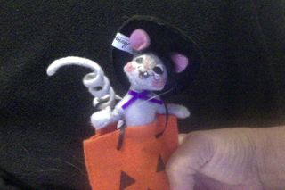 Annalee Halloween Mouse Cute as Pumpkin Pie Jack O Lantern Bag TOO SWEET 2
