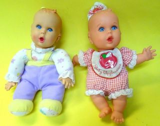 Adorable Pair Toy Biz 1996 Gerber Baby Dolls - 8 - 9 " Tall
