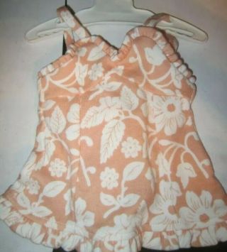 American Girl Molly 1944 Swimsuit Coral Peach White Swimsuit Swim Suit