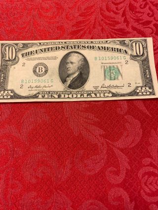 1950 B Ten Dollar Federal Reserve Note Check The Photos In Good Circulated Condi